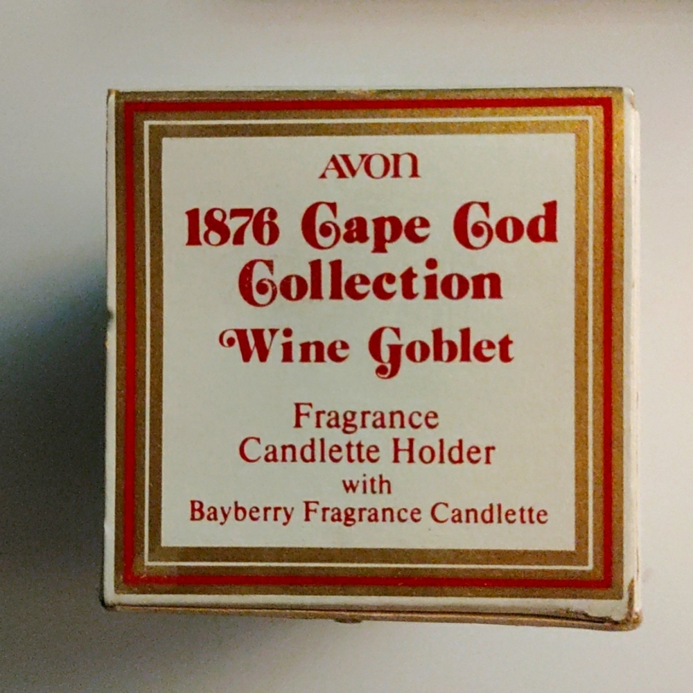 Vintage Avon 1876 Cape Cod Collection Ruby Red Wine Water Goblet